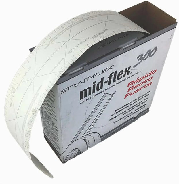 Strait-Flex Kantenprofil Mid-Flex 300 aus Papier in Weiß, Länge: 30,5 m - Bild 1
