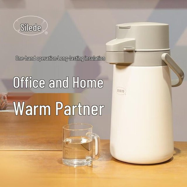 SOLIDWARE Vakuumisolierter Airpot aus 304 Edelstahl in Weiß - Bild 1