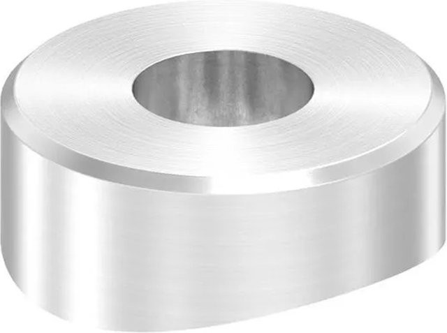 FeNau Ausgleichsstück aus Edelstahl in Silber für Rundrohr Ø 42,4 mm mit Ø 16 mm - Bild 1