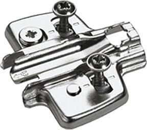 Hettich Möbel-Kreuzmontageplatte 9075072 in Nickel-Optik/Silber - Bild 1