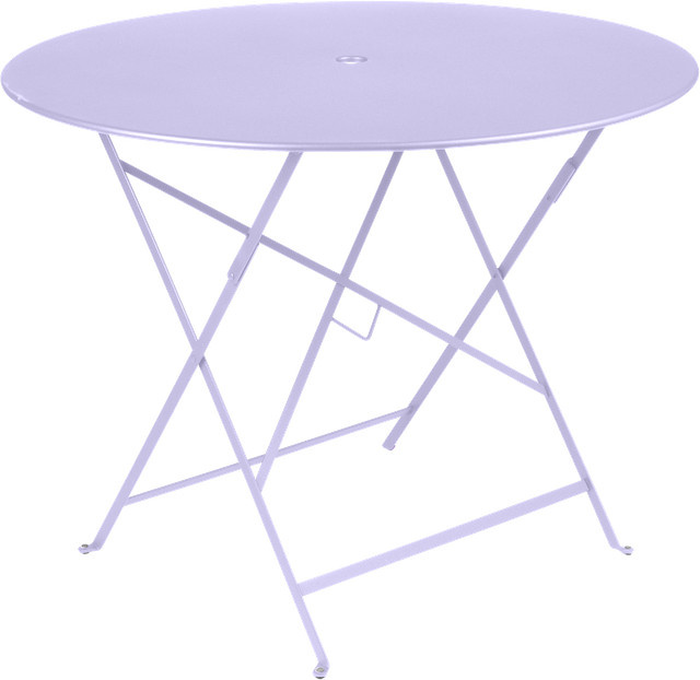 Fermob Bistro Klapptisch Rund aus Metall in Beige und Purple - Bild 1