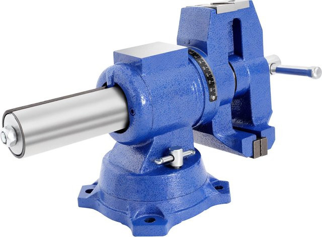 Bymaocar Schwerlast-Schraubstock aus duktilem Gusseisen mit 360-Grad-Drehung in Blau, B/T/H: 35,0 x 20,0 x 17,0 cm - Bild 1