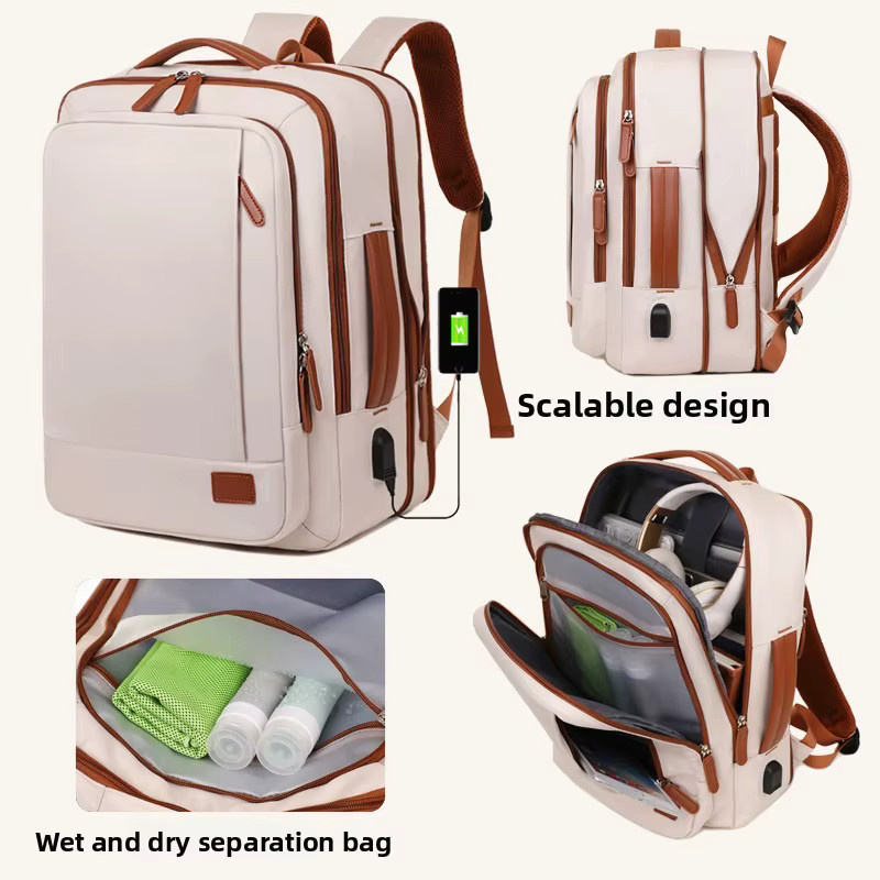 Savior Gaming-Laptop-Tasche für 15,6 bis 16 Zoll, wasserdicht und stoßfest, Farbe: Beige - Bild 2