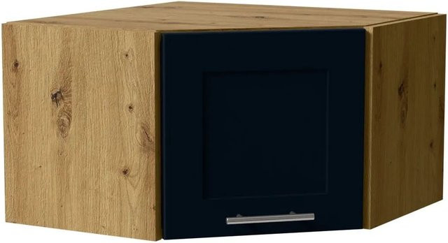 Feldmann-Wohnen Eckhängeschrank Oslo in Eiche Artisan und Indigo Matt, B/T/H: 60 x 36 x 34,4 cm - Bild 1