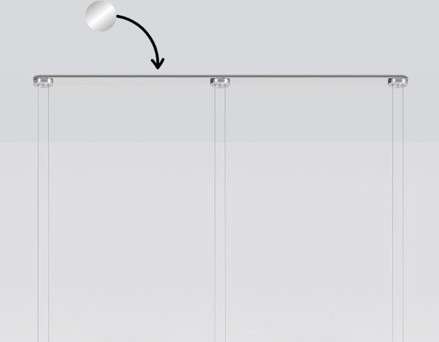 Serien Lighting Baldachinprofil 3 aus Aluminium in Silber poliert - Bild 1