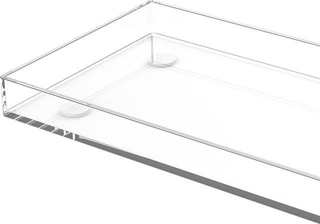 Dekorative Kesoto Acryl-Schale in Transparent als rechteckiger Organizer und Aufbewahrungsschale für Schminktisch oder Esstisch - Bild 1