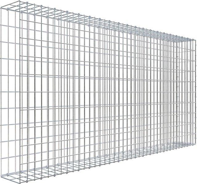 Gabiona C-Ring Anbaukorb Typ 2, Silbergrau, Maschenweite: 5 x 10 cm, B/H/T: 100 x 200 x 20 cm - Bild 1