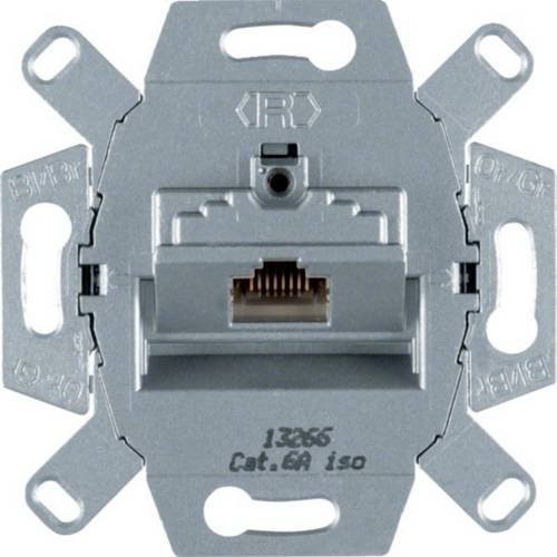 Hager WDF41076 Telefondose mit Ethernet/LAN in Grau - Bild 1