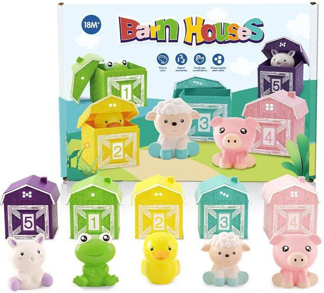 Kidsly Montessori-Lernspielzeug, Bauernhoftier-Fingerpuppen, ab 1 Jahr - Bild 1