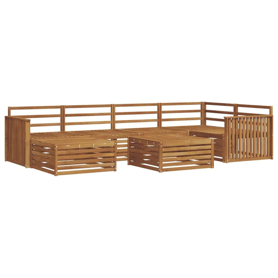 vidaXL Outdoor-Sofagarnitur 7-teilig aus Akazienholz in Braun - Bild 2