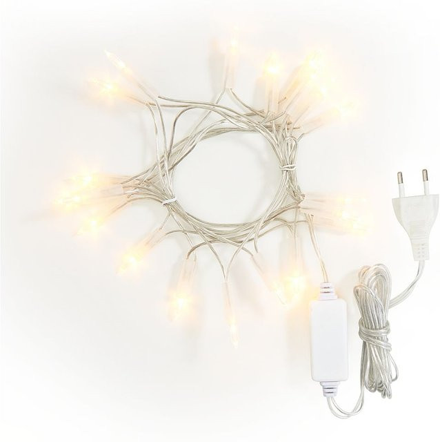 Konstsmide Mini-LED-Lichterkette mit 20 warmweißen Dioden in Transparent und Weiß für deine Weihnachtsdekoration - Bild 1
