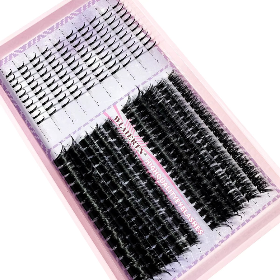LYBCG Wimpernverlängerungsset, 3D-Volumen-Wimpernbüschel, D-Curly, 10–16 mm - Bild 2