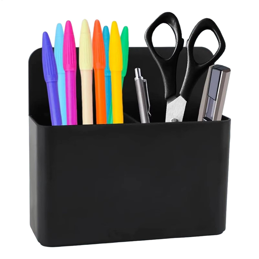 Magnetischer Stifthalter aus Kunststoff in Schwarz für Büro und Zuhause - Bild 2