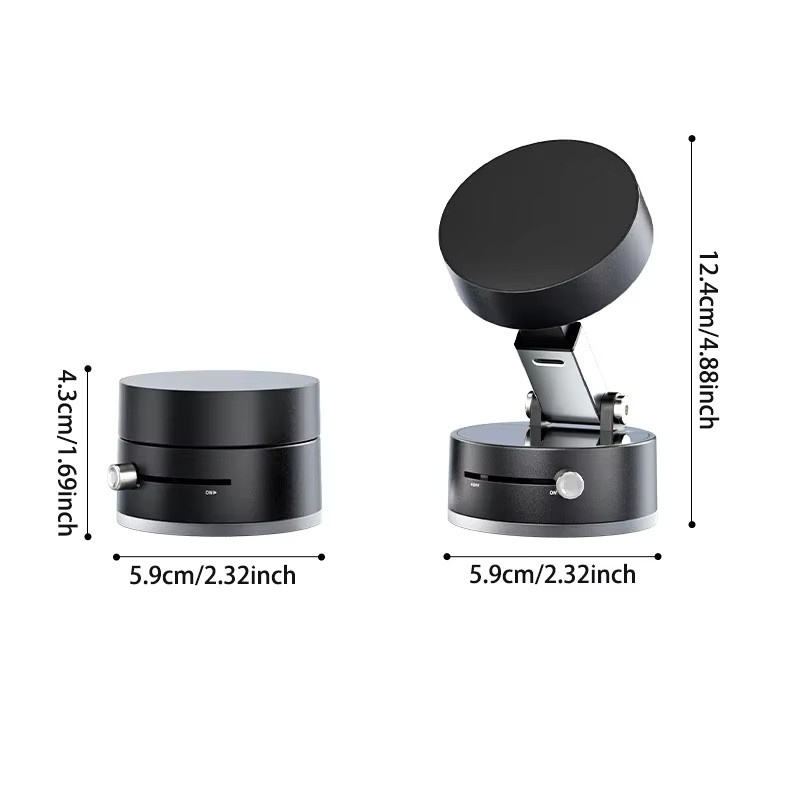 Magnetische Handyhalterung mit Vakuum-Saugnapf und faltbarem Design für iPhone und Samsung in Schwarz oder Weiß - Bild 5