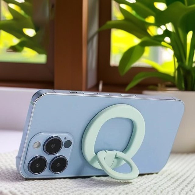 Magnetischer Ringgriff und Ständer für iPhone 16 17 Pro Plus mit MagSafe Kompatibilität in Weiß - Bild 1
