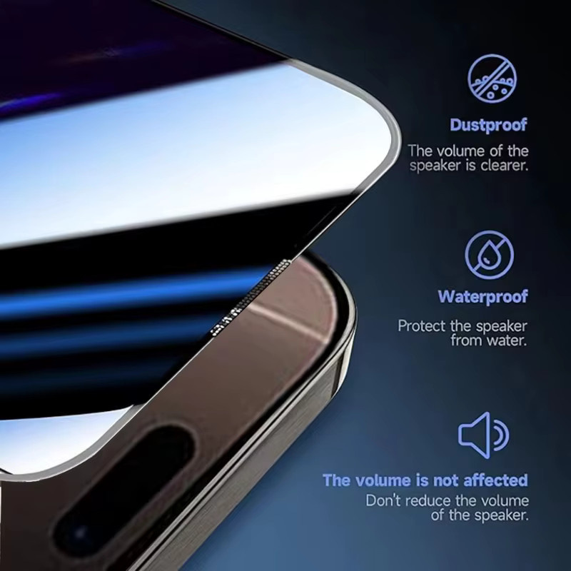 Sichtschutz-Displayschutzfolie aus Glas für Apple iPhone Modelle, transparent, staubfreie Installation - Bild 3