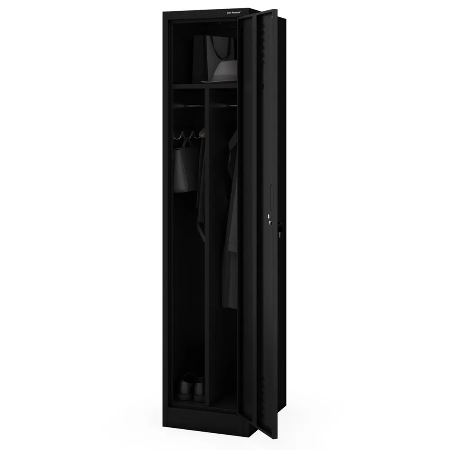 JAN NOWAK Umkleideschrank KACPER Spind mit 1 Abteil aus Metall in Schwarz, H: 180 cm, B: 40 cm, T: 50 cm - Bild 2
