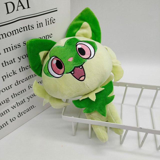 TAKARA TOMY Sprigatito Pokémon Plüschpuppe, 25 cm, Grün - Bild 1