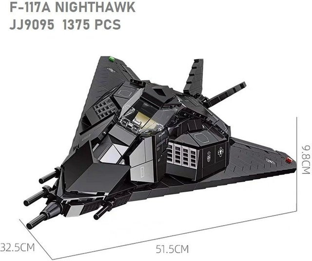 Linyi toy F-117A Nighthawk Jäger Jet Konstruktion 1375 Teile - Bild 1