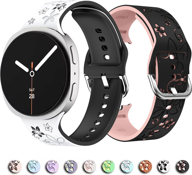 FancyWrist Uhrenarmband Silikon, Schwarz, Samsung Galaxy Watch 8 - Bild 1
