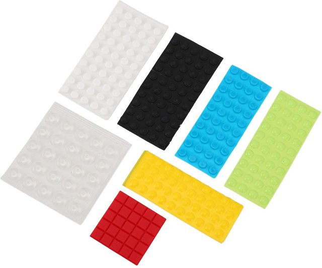 KaiSai Taktile Punkte für Sehbehinderte aus Silikon, 270 Stück Braille-Aufkleber in verschiedenen Größen und Formen, Farbe: Schwarz und Multicolour - Bild 1