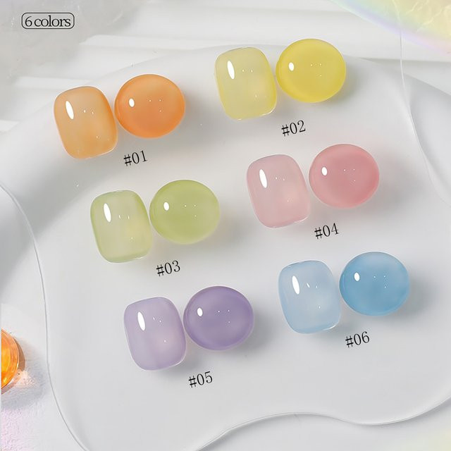 MISS SHAKA Gel-Nagellack Macaron Candy Serie, 6 Farben, Glänzend - Bild 1