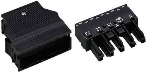 WAGO WINSTA MIDI Netz-Steckverbinder Buchse 770-105/L010-165 gerade Schwarz 4 + PE 25A - Bild 1
