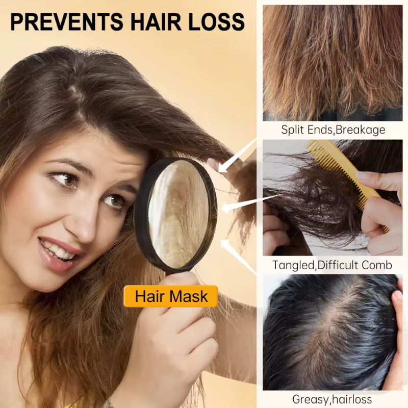 BIOAOUA Rice Magical Keratin Haarmaske, für strapaziertes und krauses Haar - Bild 2
