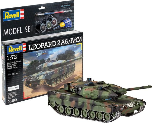 Revell Modellbausatz Leopard 2A6-A6M Kampfpanzer 1:72 Grau - Bild 1