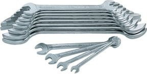 Stahlwille Doppelmaulschlüssel-Satz 12-teilig aus Edelstahl in Silber - Bild 1