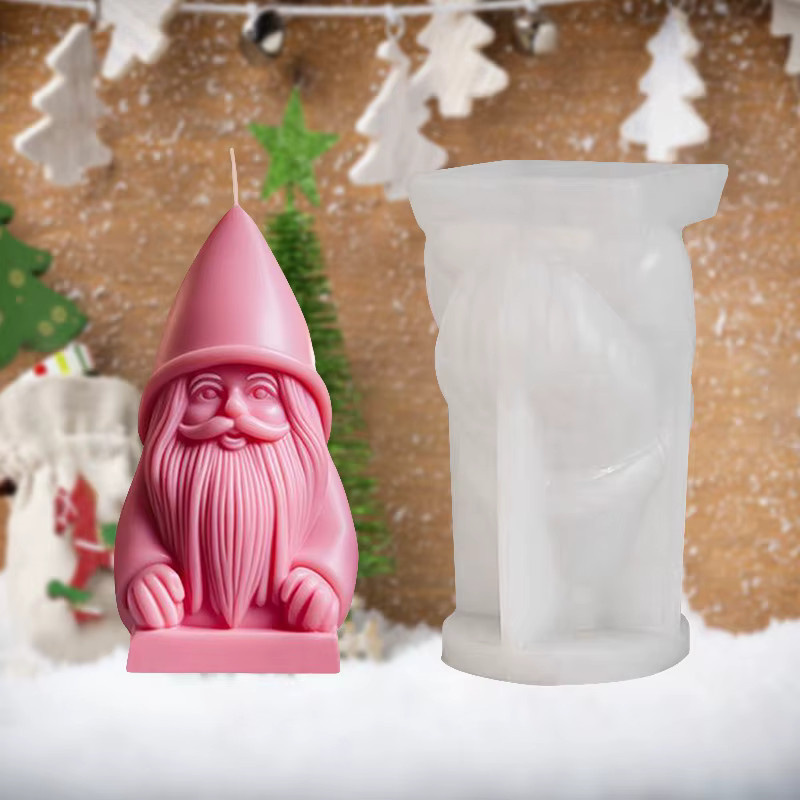 Handgemachte Weihnachtsmann Silikonform für Aroma-Therapie Kerzen zur Weihnachtsdekoration - Bild 2