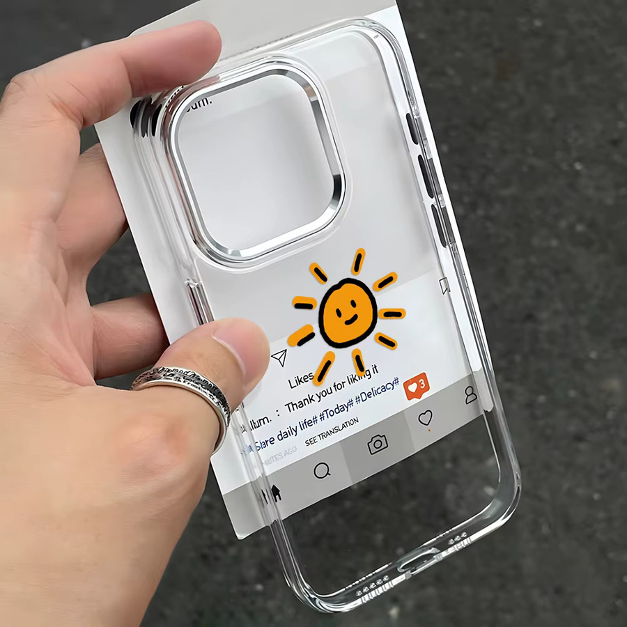 Luxuriöse transparente Schutzhülle mit Galvanisierung für iPhone Modelle, weiche Paar-Handyhülle - Bild 4