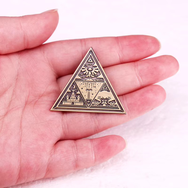 Brosche Emaille Pin Vintage, Bronze, Gold, Unisex - Bild 2