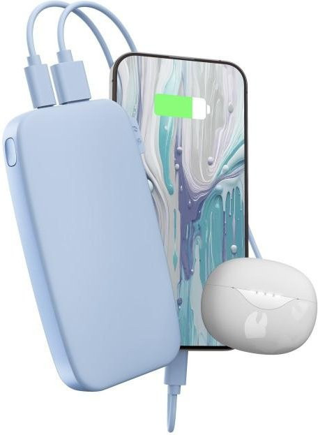 Fresh N Rebel Powerbank 12000mAh mit USB-C und 20W PD Ultra Fast Charge in Vivid Blue - Bild 1
