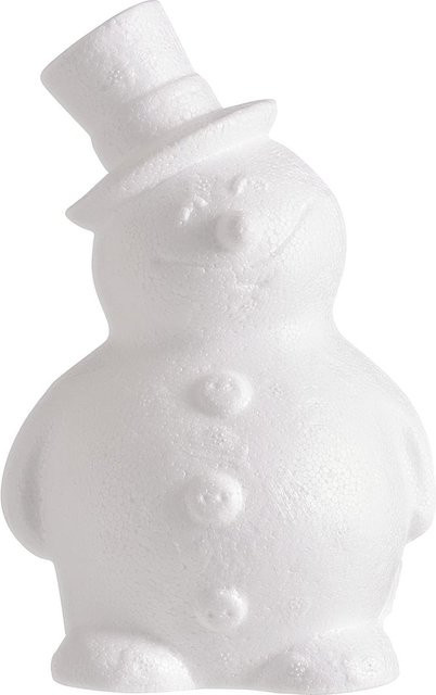 VBS Styroporform Schneemann mit Hut in Weiß, Höhe: 17 cm - Bild 1