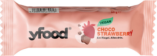 yfood Riegel Choco Strawberry Vegan 60 g - Bild 1