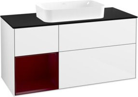 V&B Waschtischunterschrank Finion in Glo White Lacquer, Breite: 120 cm, Tiefe: 60 cm - Bild 1