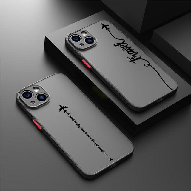 Funda Handyhülle mit Flugzeuglinien und Herz für Apple iPhone Modelle in Multicolour - Bild 1