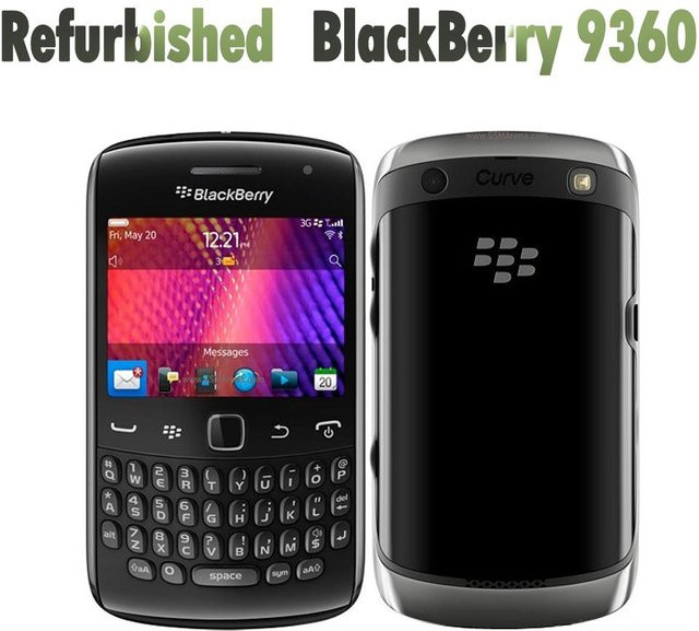 BlackBerry Curve 9360 Refurbished Mobiltelefon Schwarz mit 512 MB RAM und 512 MB ROM - Bild 1