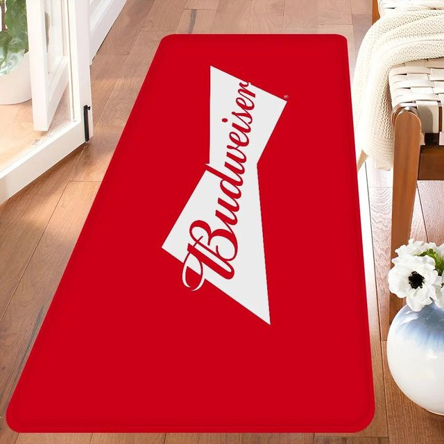 Budweiser King of Beer Teppich von Karpetti, rot, rutschfest, B/T: 120 x 160 cm - Bild 1