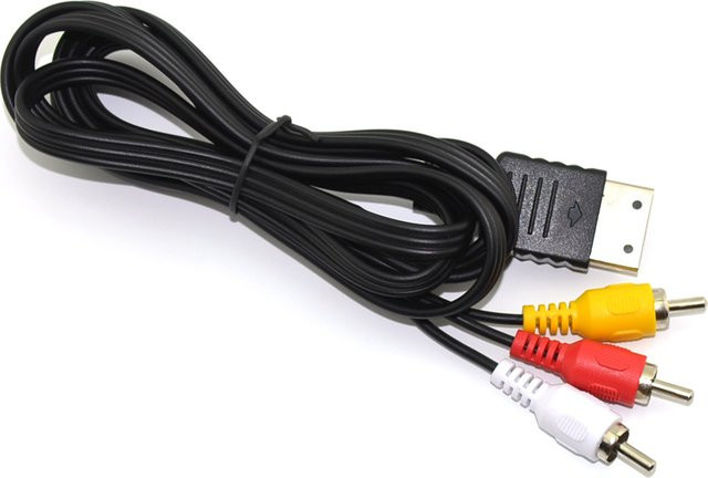 OULLX RCA Audio-Video-Kabel für SEGA Dreamcast, Schwarz, Länge: 1,8 m - Bild 1