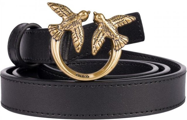Pinko Ledergürtel Love Berry, Gold, Damen, Größe M - Bild 1