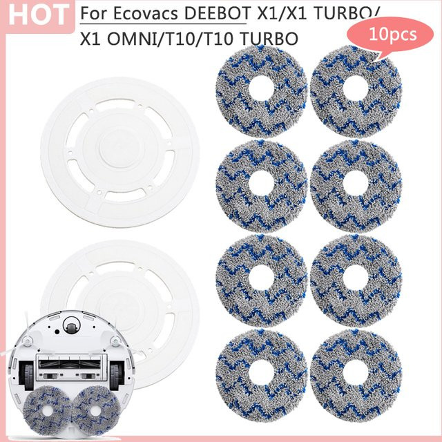 Ecovacs Ersatz Wischtuch und Tuchhalter für DEEBOT T10 TURBO, X1 TURBO und X1 OMNI Roboter-Staubsauger Zubehör - Bild 1