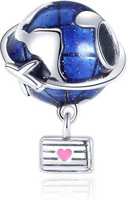 POMOiii Anhänger Charme Elefant, 925 Sterling Silber, blau, Damen - Bild 1