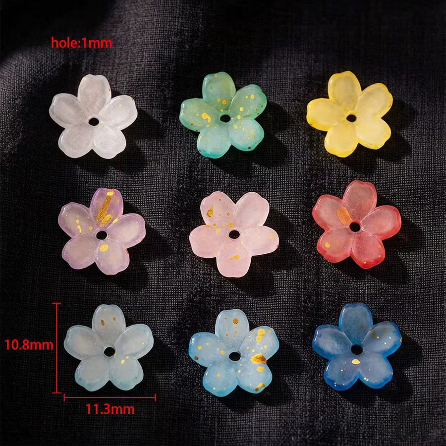 YUTOPIE Blumen-Acryl-Abstandshalterperlen, Bunt, Unisex - Bild 6