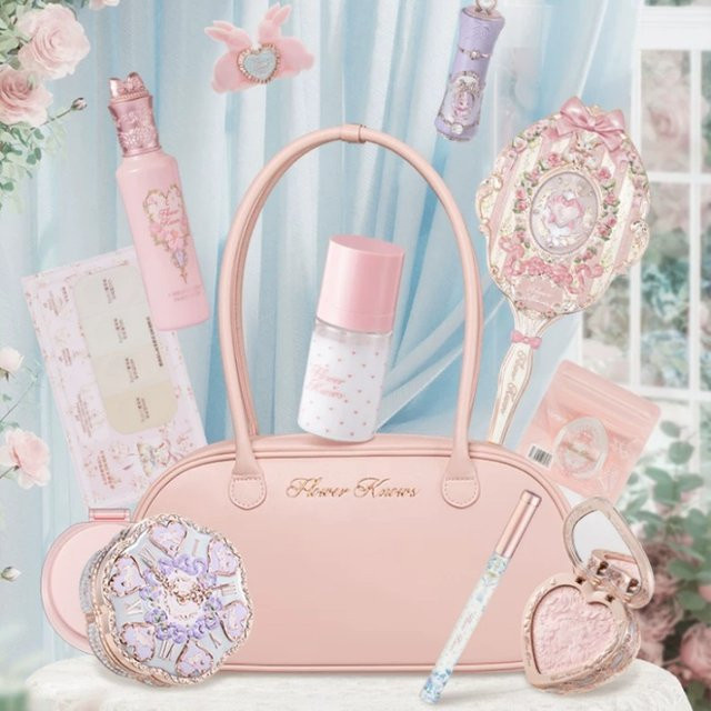 Flower Knows Make-up Geschenkset mit Lippenstift, Rouge, Cushion BB Cream, Concealer, Essenz & Kosmetiktasche - Bild 1