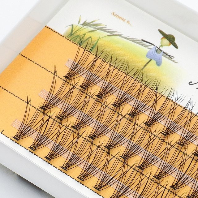 Anlinnet Wimpernverlängerung Cluster, 60 Bündel, Natürlich, Unisex - Bild 1