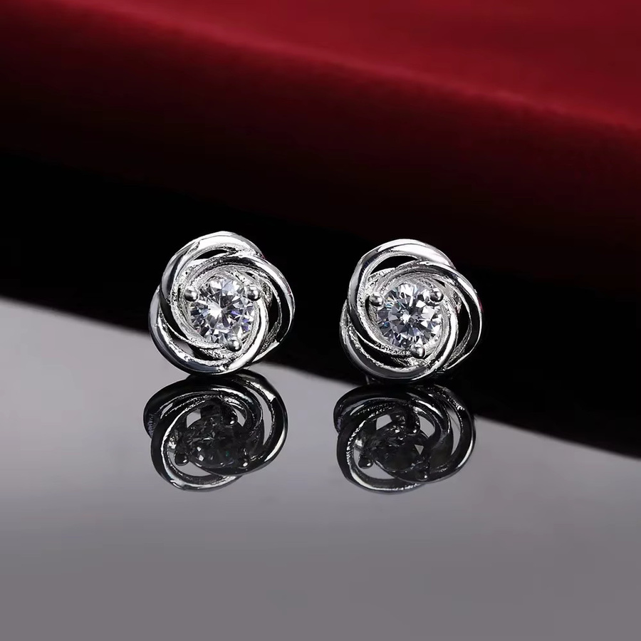 Ohrstecker 925 Silber, Zirkonia, Damen - Bild 3