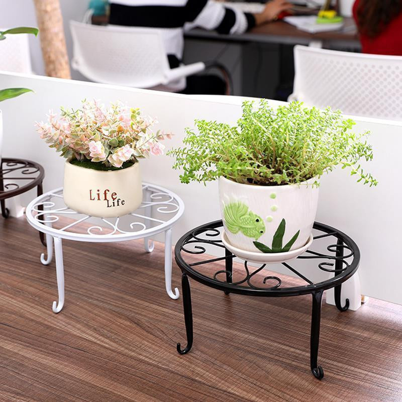 Eterna Home Blumentopfständer aus Eisen in Bronze, runder Pflanzenhalter aus Metall - Bild 4