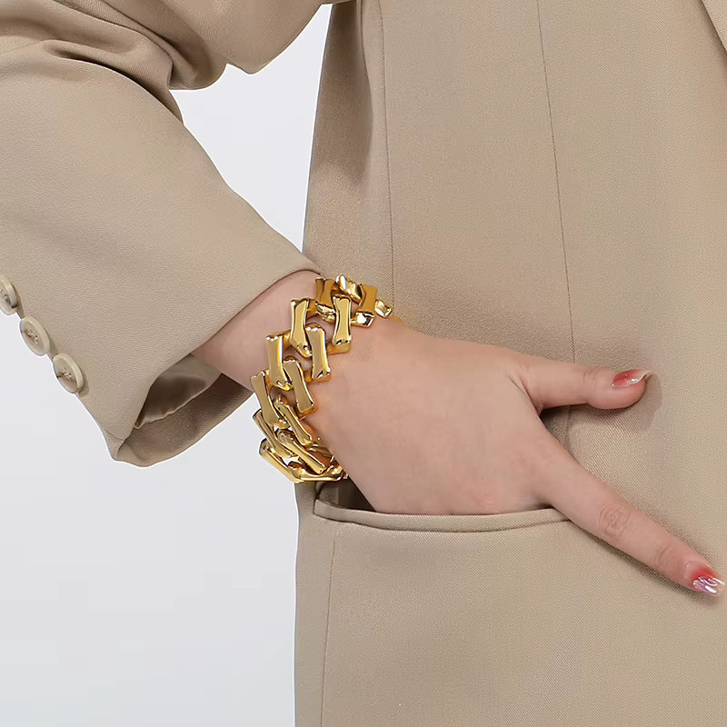KALEN Kettenarmband, Edelstahl, Gold, Unisex - Bild 2